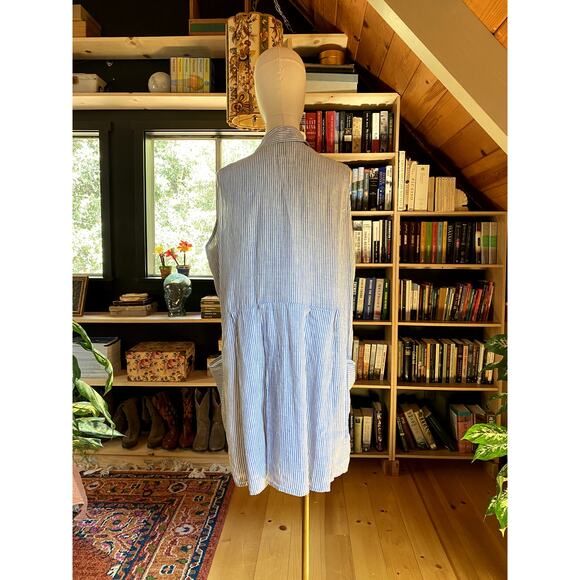 FLAX Stripe Dress Linen - Picture 6 of 7